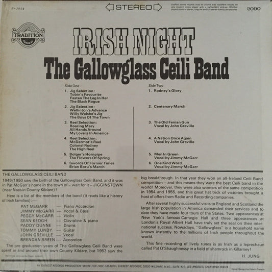 Gallowglass Ceili Band : Irish Night (LP, Album)