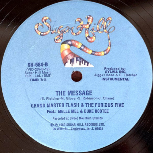 Grand Master Flash & The Furious Five* Feat.: Melle Mel & Duke Bootee : The Message (12", Single)