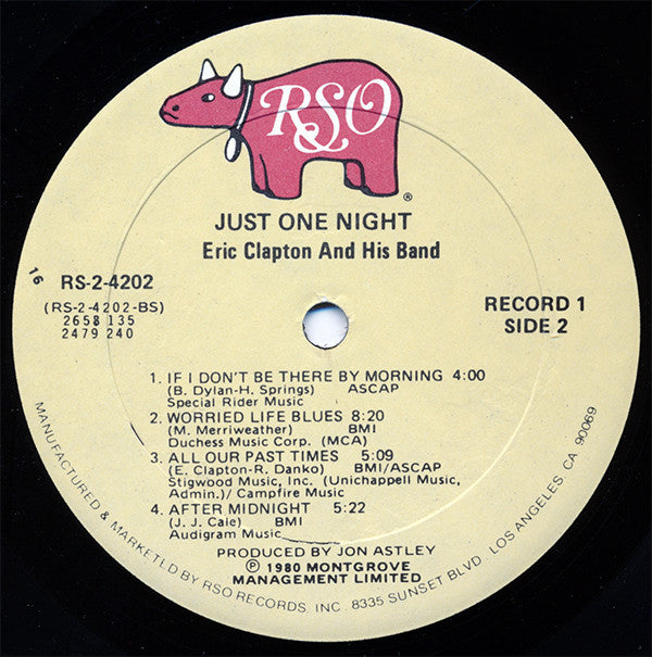 Eric Clapton : Just One Night (2xLP, Album, 16 )