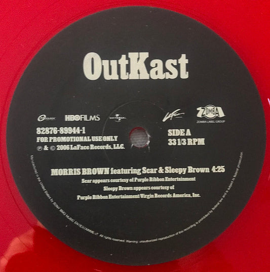 OutKast : Morris Brown / Idlewild Blue (Don'tchu Worry 'Bout Me) (10", Promo, Red)