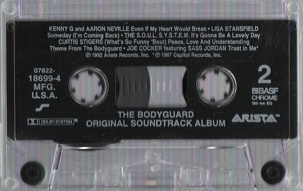 Various : The Bodyguard (Original Soundtrack Album) (Cass, Album)