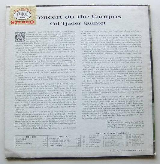 Cal Tjader Quintet : Concert On The Campus (LP, Album, Blu)