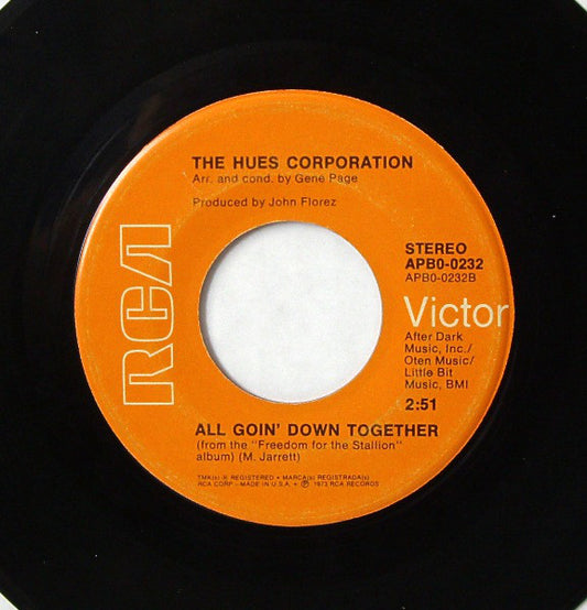 The Hues Corporation : Rock The Boat / All Goin' Down Together (7", Single)