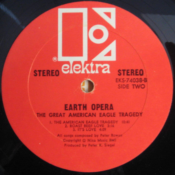 Earth Opera : The Great American Eagle Tragedy (LP, Album, RP, All)