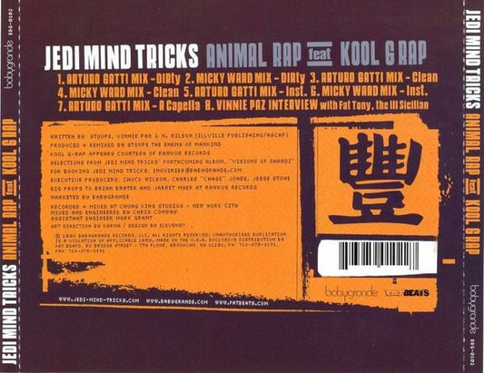 Jedi Mind Tricks Feat Kool G Rap : Animal Rap (CD, Maxi)