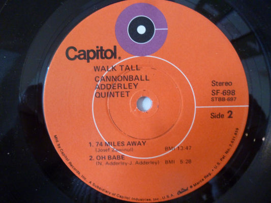 The Cannonball Adderley Quintet : Walk Tall (LP, Album, RE, Ora)