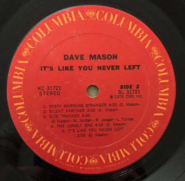 Dave Mason : It's Like You Never Left (LP, Album, Pit)