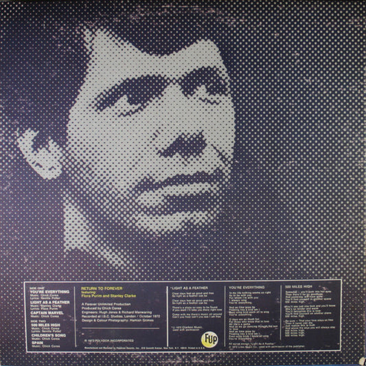 Chick Corea And Return To Forever : Light As A Feather (LP, Album, Kee)