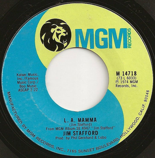 Jim Stafford : My Girl Bill (7", Single, Styrene)