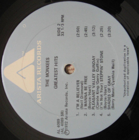 The Monkees : Greatest Hits (LP, Comp, Pla)