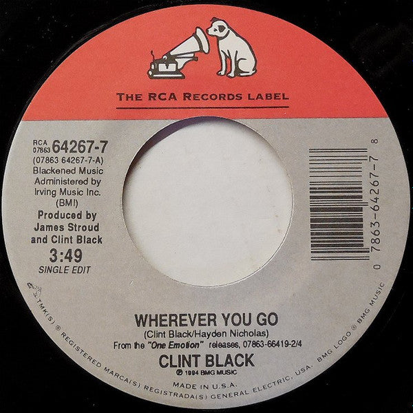 Clint Black : Wherever You Go (7", Single)
