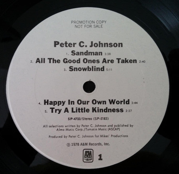 Peter C. Johnson : Peter C. Johnson (LP, Album, Promo)