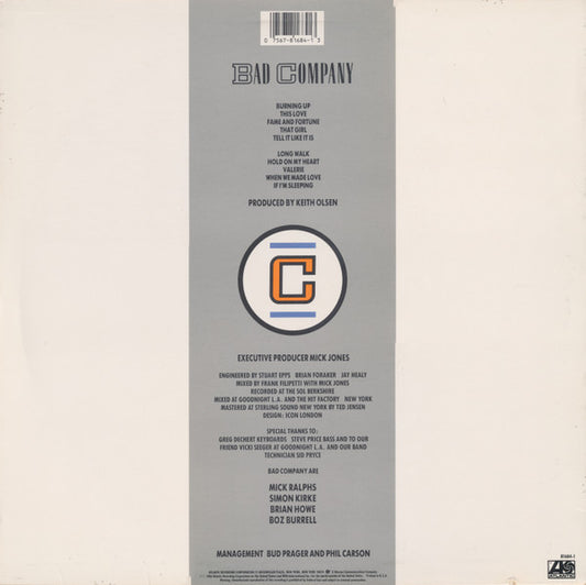 Bad Company (3) : Fame And Fortune (LP, Album, SP )