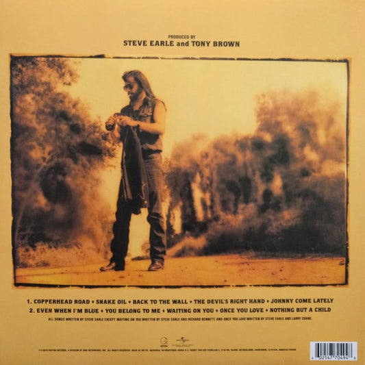 Steve Earle : Copperhead Road (LP, Album, RE, 180)