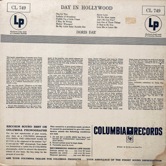Doris Day : Day In Hollywood (LP, Comp)