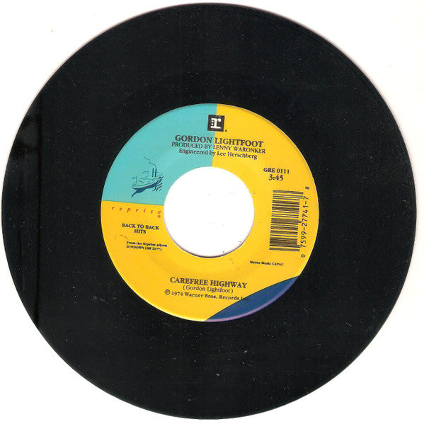 Gordon Lightfoot : Sundown / Carefree Highway (7", Single)