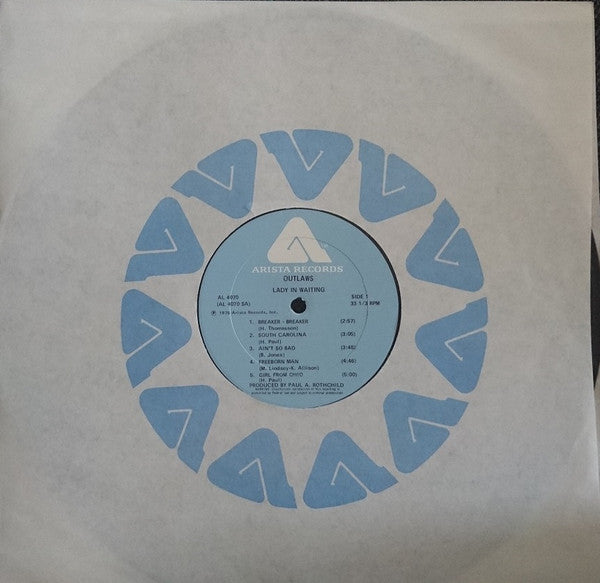 Outlaws : Lady In Waiting (LP, Album, Pet)