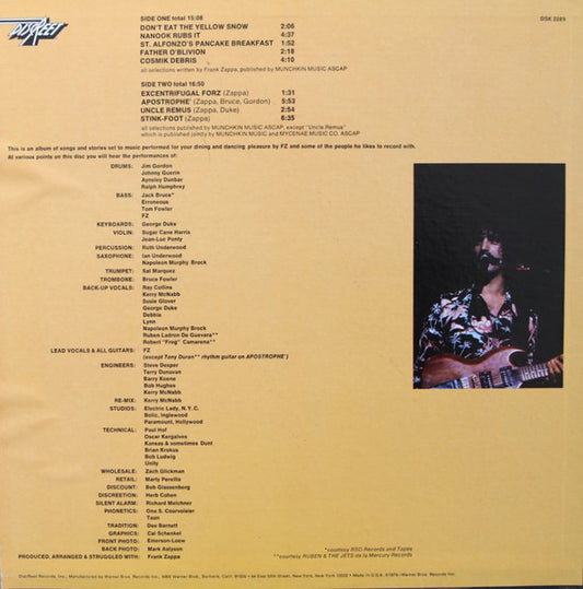 Frank Zappa : Apostrophe (') (LP, Album, RE, Win)