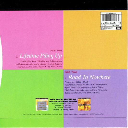 Talking Heads : Lifetime Piling Up (7", Single)