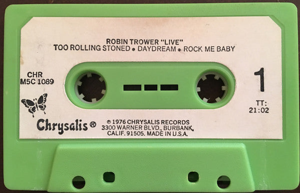 Robin Trower : Robin Trower Live! (Cass, Album)
