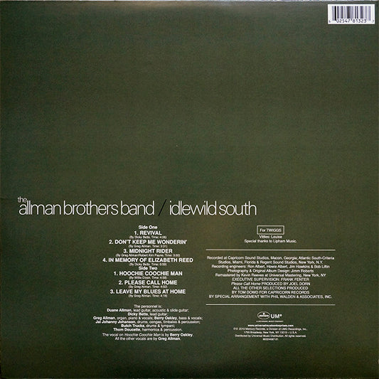 Allman Brothers Band* : Idlewild South (LP, Album, RE, RM, 180)