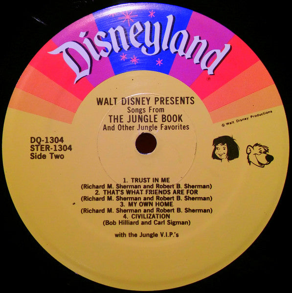 The Jungle V.I.P.'s : Songs From The Jungle Book And Other Jungle Favorites (LP, Album, RP)