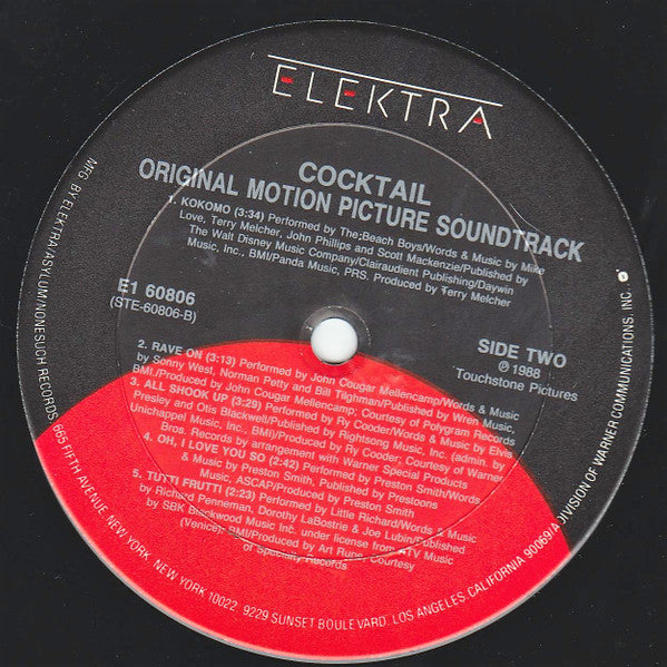 Various : Cocktail - Original Motion Picture Soundtrack (LP, Album, Club, Car)