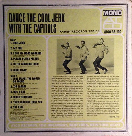 The Capitols : Dance The Cool Jerk With The Capitols (LP, Album, Mono, Pre)