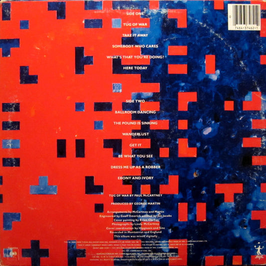Paul McCartney : Tug Of War (LP, Album, Pit)