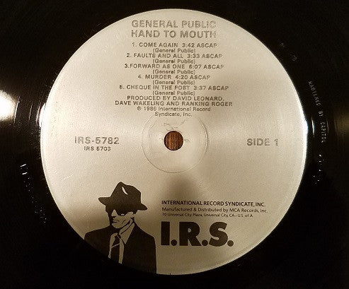 General Public : Hand To Mouth (LP, Album, Glo)