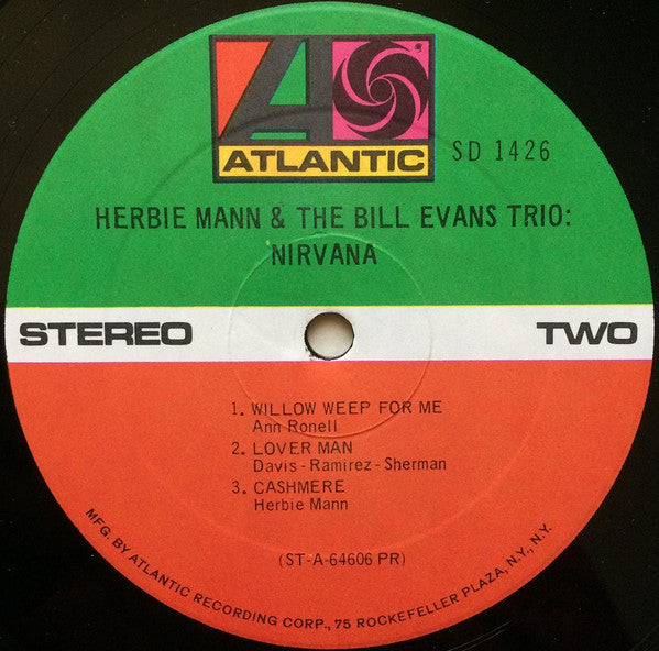 Herbie Mann & The Bill Evans Trio : Nirvana (LP, Album, RE)