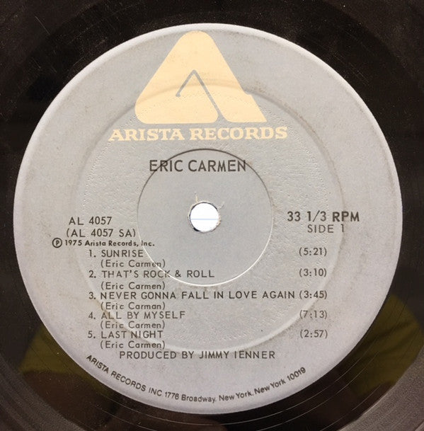 Eric Carmen : Eric Carmen (LP, Album, PRC)