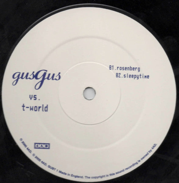 GusGus Vs. T-World : Gusgus Vs. T-World (12")
