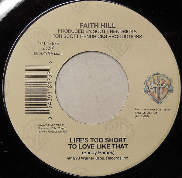 Faith Hill : But I Will (7", Single)