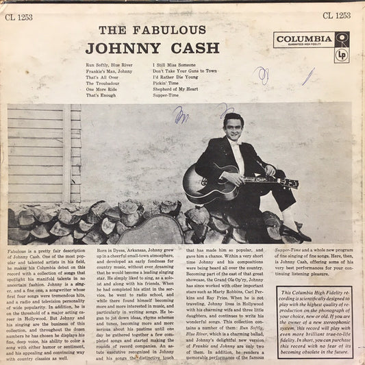 Johnny Cash : The Fabulous Johnny Cash (LP, Album, Mono, Hol)
