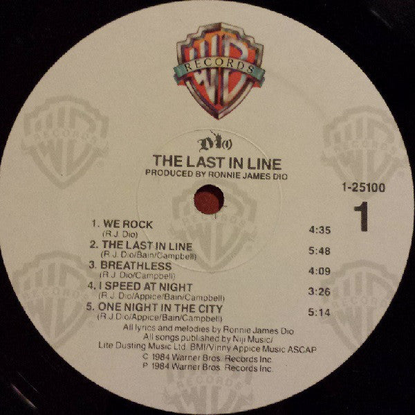 Dio (2) : The Last In Line (LP, Album, Win)