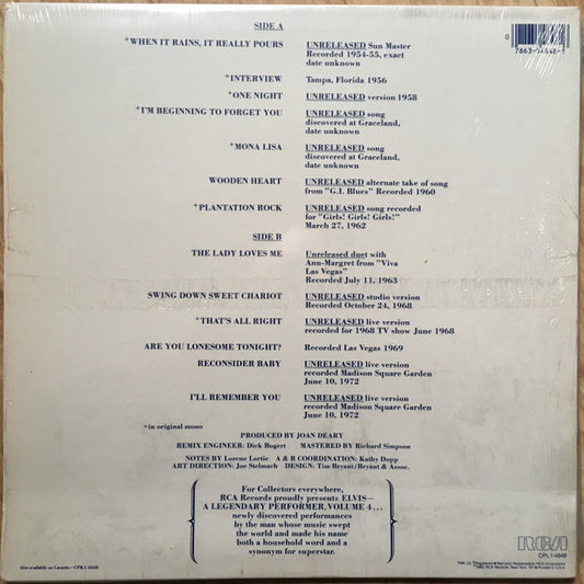 Elvis* : A Legendary Performer - Volume 4 (LP, Album, Mono, Di)