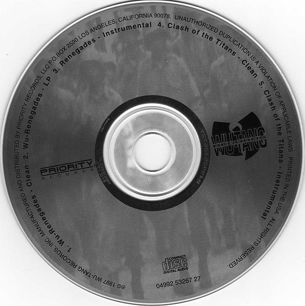 Killarmy : Wu-Renegades / Clash Of The Titans (CD, Single)