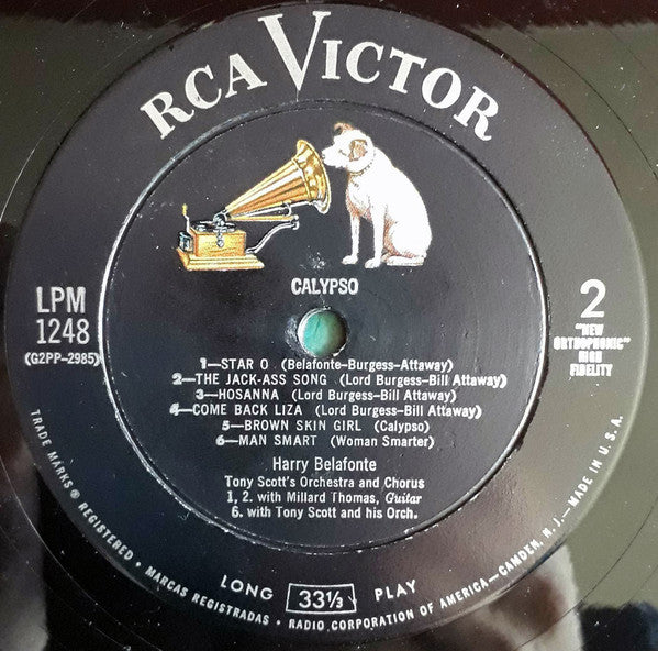 Harry Belafonte : Calypso (LP, Album, Mono, Ind)
