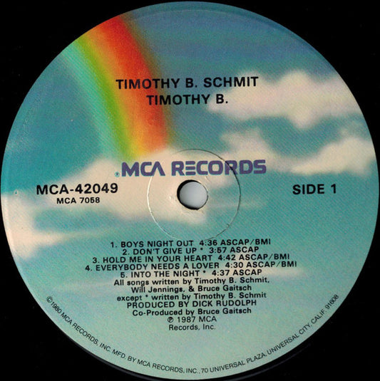 Timothy B. Schmit : Timothy B. (LP, Album, Glo)