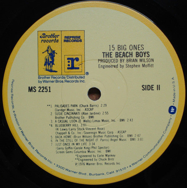 The Beach Boys : 15 Big Ones (LP, Album, Win)