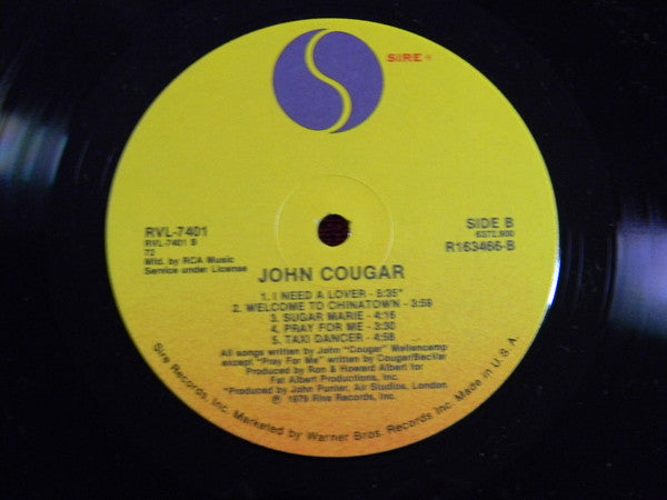 John Cougar* : John Cougar (LP, Album, Club, Ind)