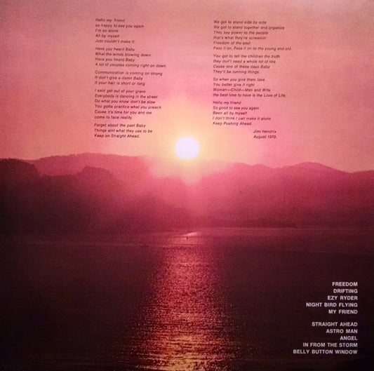 Jimi Hendrix : The Cry Of Love (LP, Album, RE, Win)