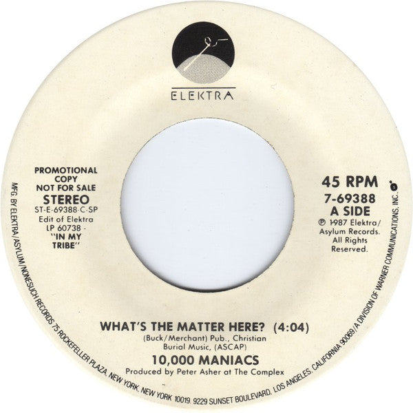 10,000 Maniacs : What's The Matter Here? (7", Promo)