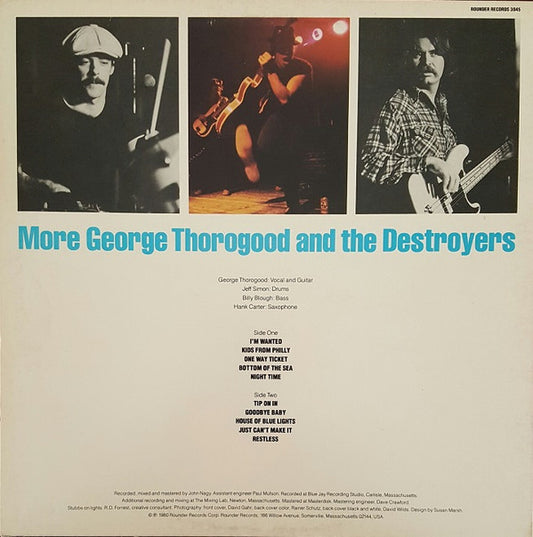 George Thorogood & The Destroyers : More George Thorogood And The Destroyers (LP, Album, Eur)