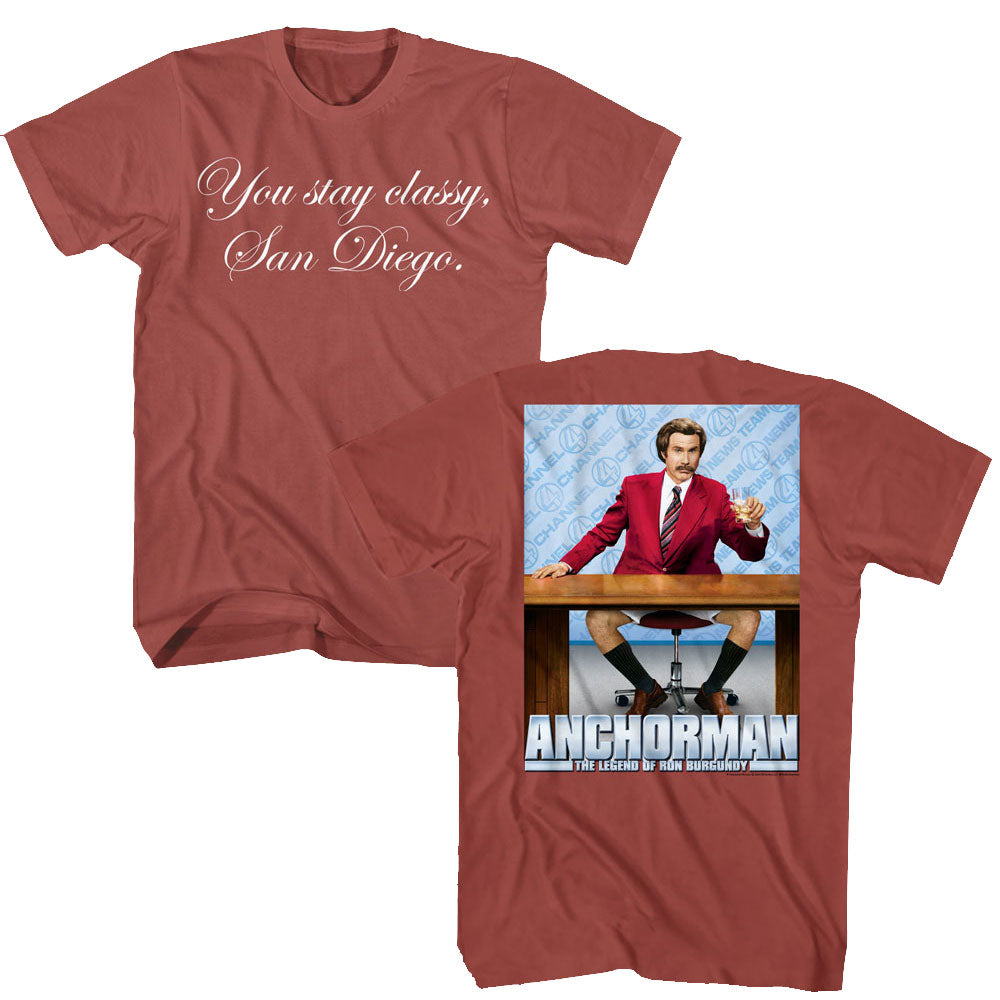 Anchorman Stay Classy Front and Back T-Shirt t-shirt