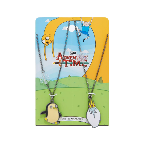 Adventure Time Ice King & Gunter Best Friend Necklace Set