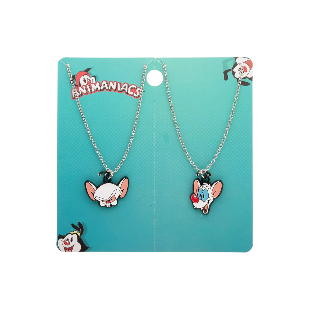 Animaniacs Pinky & The Brain Necklace Set
