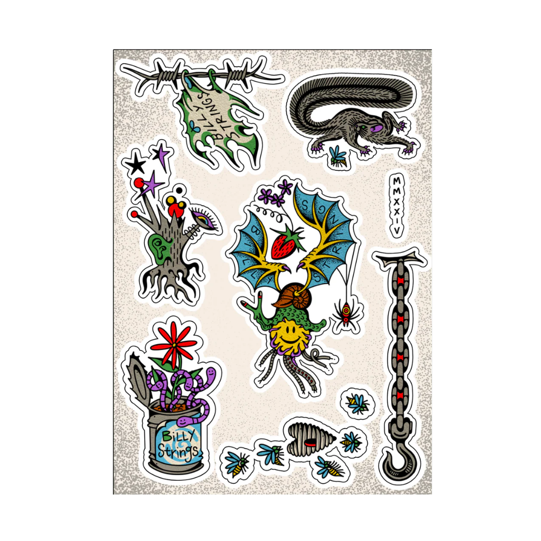 Billy Strings Sticker Sheet: Flash Sheet