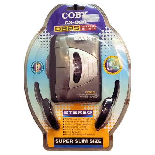 Factory Sealed Coby Cassette Player with Headphones
